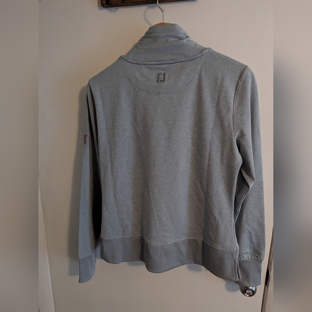 Footjoy Womens Pullover Gray Golf Mock Neck Long Sleeve Size XS Logo - Picture 2 of 5